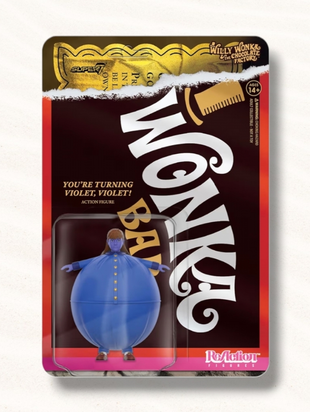 Super7 Willy Wonka Violet Beauregarde “You're Turning Violet” Blueberry Figure
